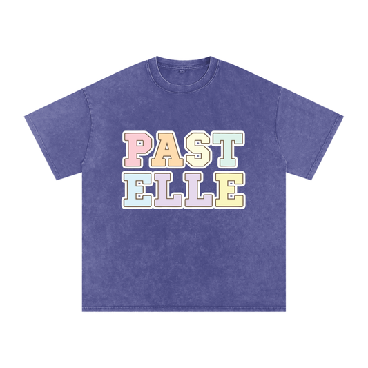 past ELLE Snow Washed Oversized Cotton T-Shirt