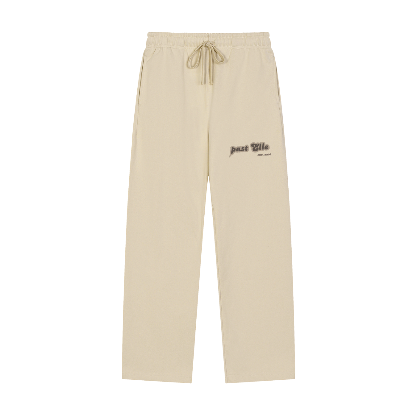 past ELLE Solid Color Straight-Leg Sweatpants
