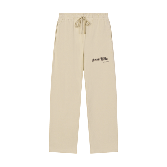 past ELLE Solid Color Straight-Leg Sweatpants