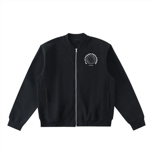 PPP Essential Zip-Up Fleeced Varsity Jacket